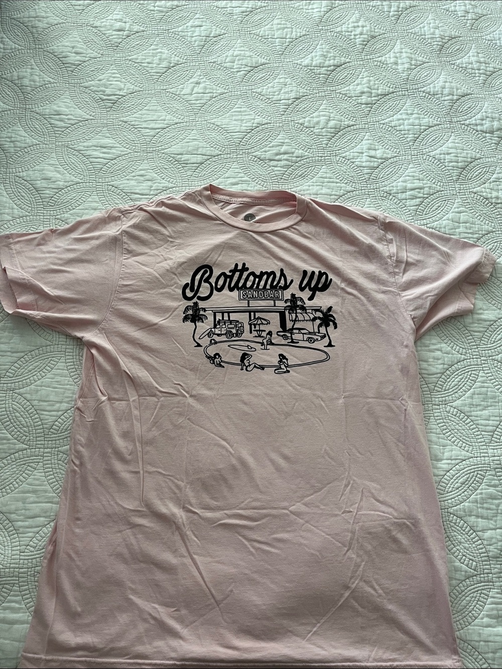 Bottoms Up Pink Graphic Short Sleeve Men’s Tee